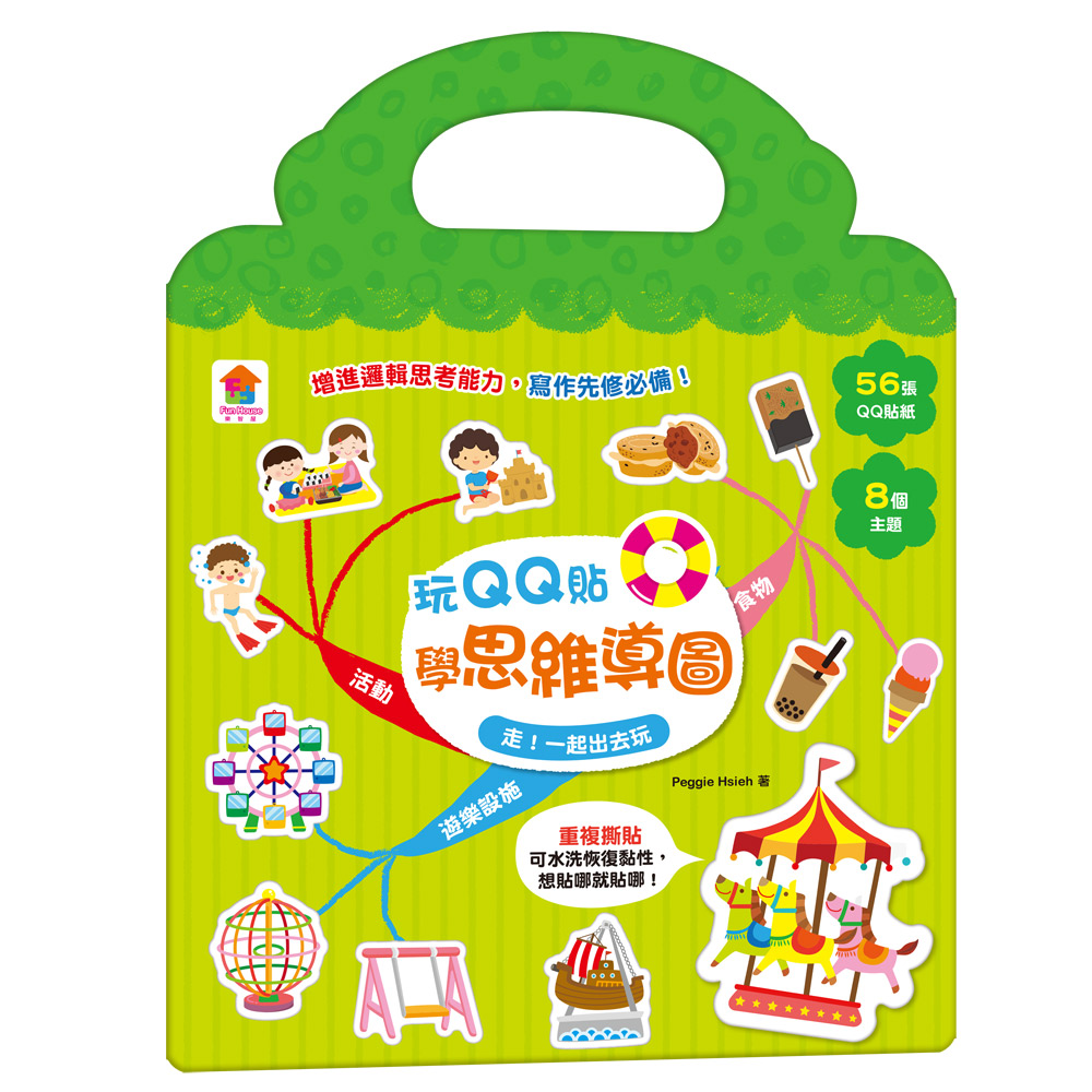 玩QQ貼學思維導圖：走！一起出去玩（56張QQ貼紙+8大主題）